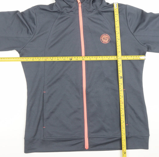 Womens UK XL Regular Diesel Grey Full Zip Hoodie