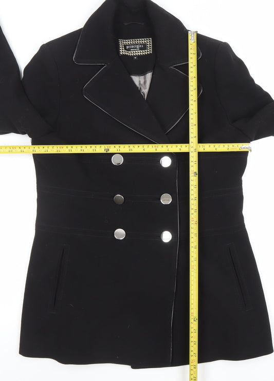 Principles by Ben de Lisi Women’s Black Size 12 Pea Coat Jacket