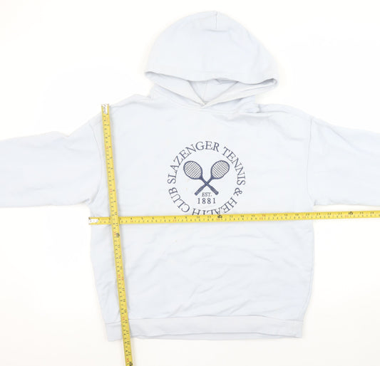 Slazenger Women's White Hoodie UK 8 Embroidered Tennis Pullover