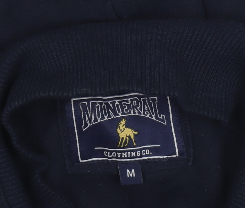 Mineral Men Blue 1/2 Zip High Neck Long Sleeve Sweatshirt M