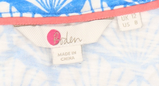 Womens UK Size 12 Boden Blue 100% Cotton Tank
