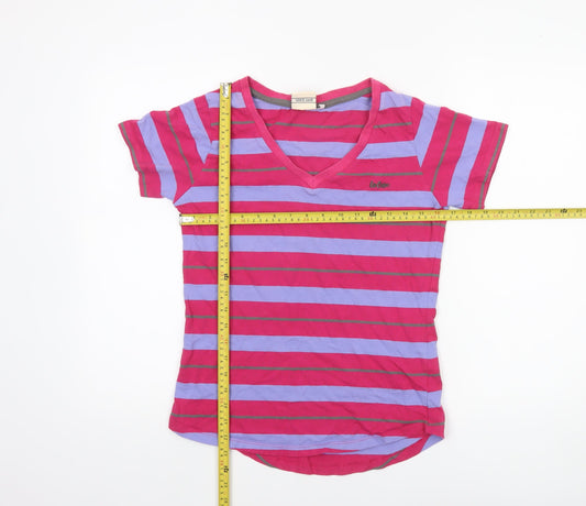 Lee Cooper Womens Multicoloured Striped V-Neck T-Shirt Size 12