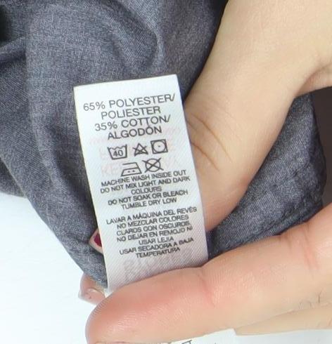 Additional view of Dunnes boys’ grey button-up long sleeve shirt 13-14 years classic fit