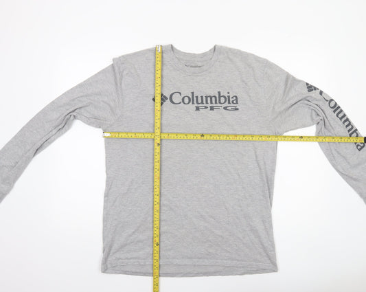 Columbia Men’s Grey Long Sleeve PFG Crew Neck Casual Top Size L