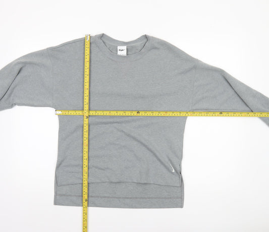 Womens UK XS Regular Nike Grey Pullover Sweatshirt