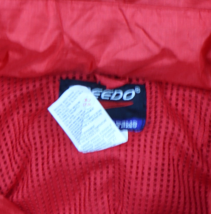 Additional view of Speedo Men's Red L Lightweight Windbreaker Jacket Hooded Nylon