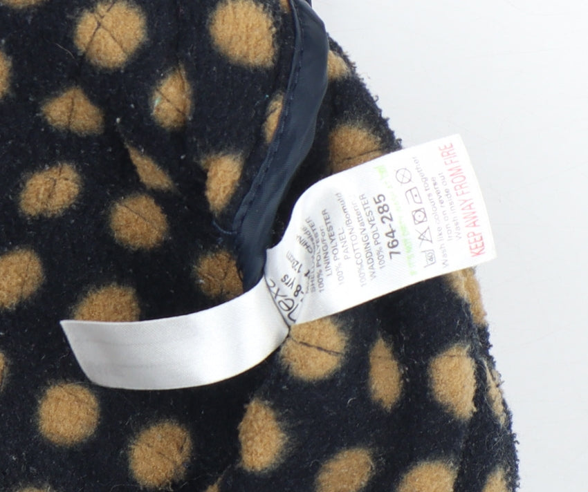 Additional view of Next girls’ blue quilted waistcoat 7-8 years padded lined polka dot gilet