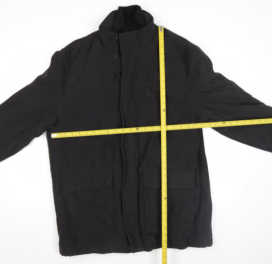 Thomas Nash Men's Black L Parka Jacket Polyester Nylon Lined