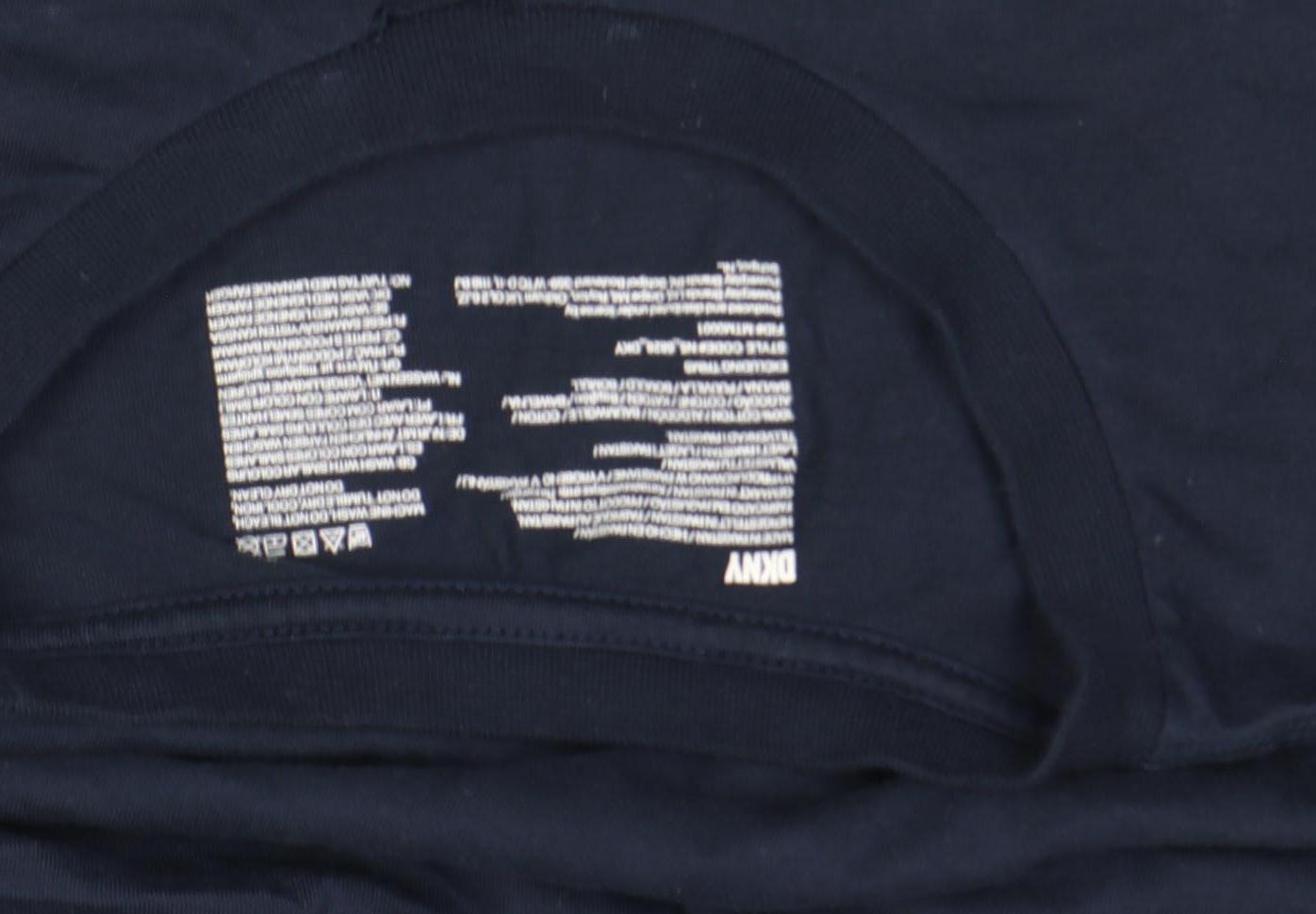 Mens UK Size L DKNY Blue Cotton T-Shirt