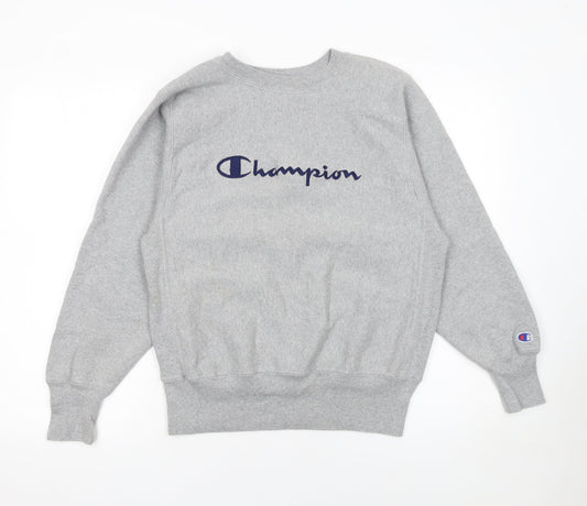 Womens UK M Regular Champion Grey Pullover Sweatshirt