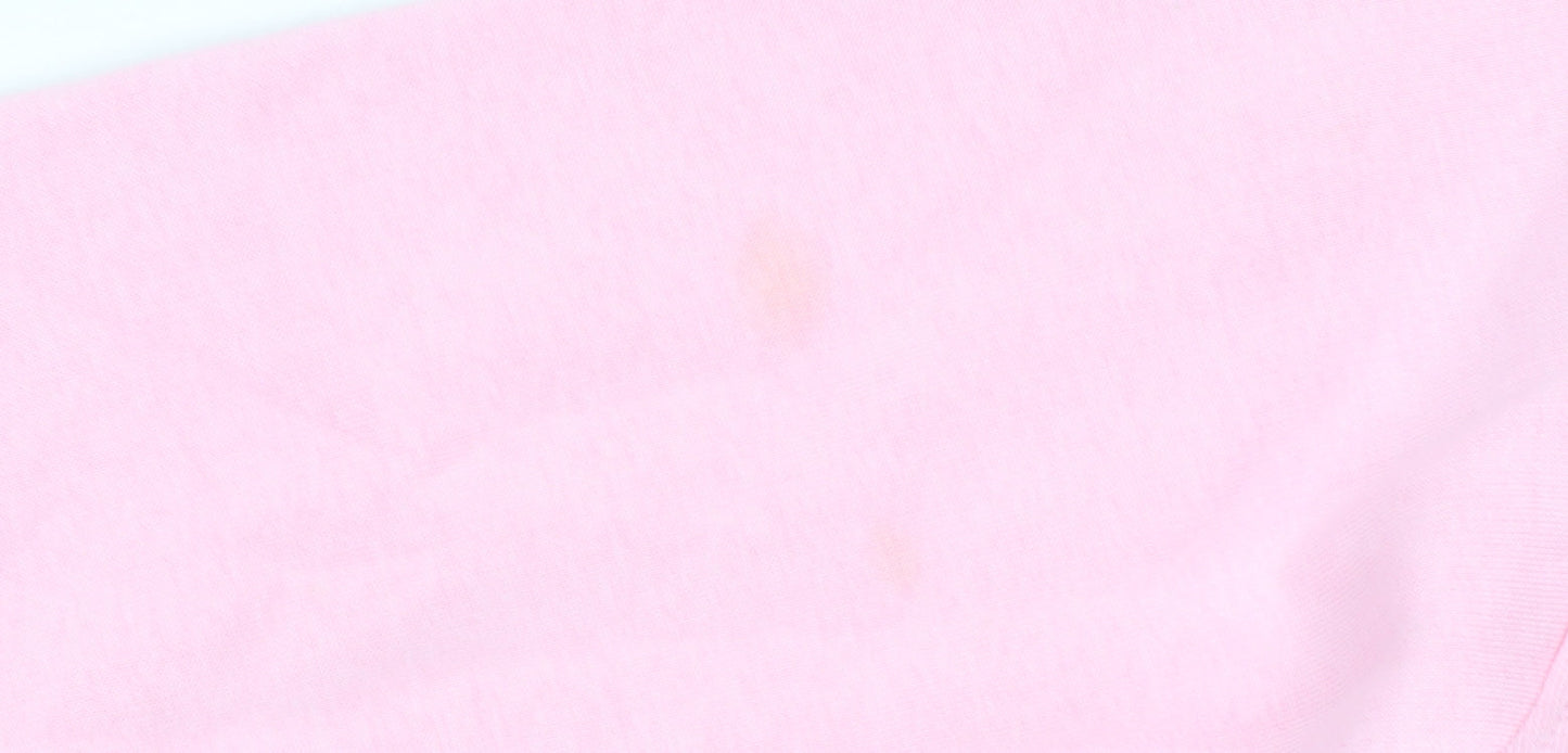 Nike Girls Pink Pullover Hoodie Size 152 Fleece Cotton Blend Hooded Sweatshirt