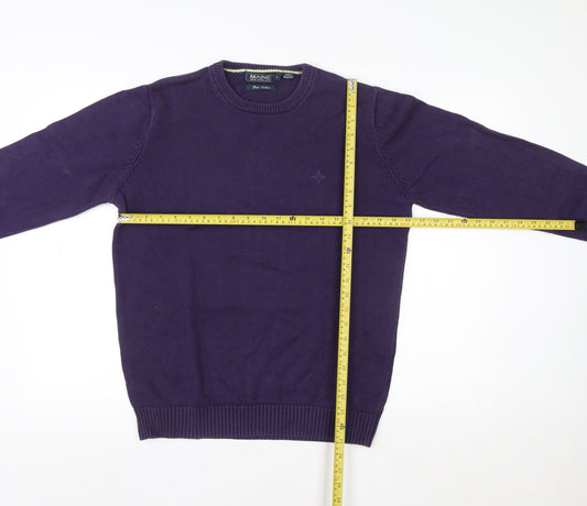 Maine New England Women's Purple Crew Neck Cotton Pullover Sweatshirt S