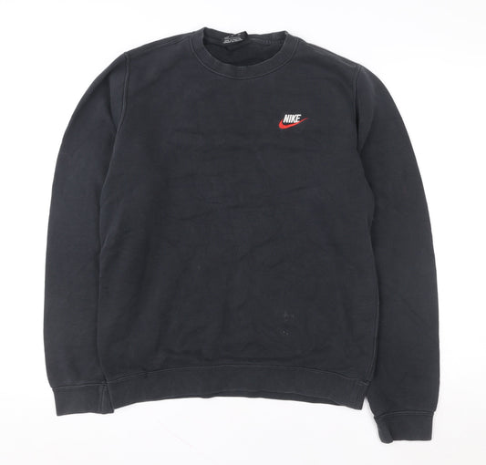 Mens UK S Regular Nike Black Pullover Sweatshirt
