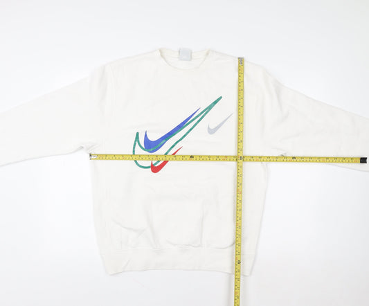 Nike Women's Ivory Small Crew Neck Pullover Sweatshirt