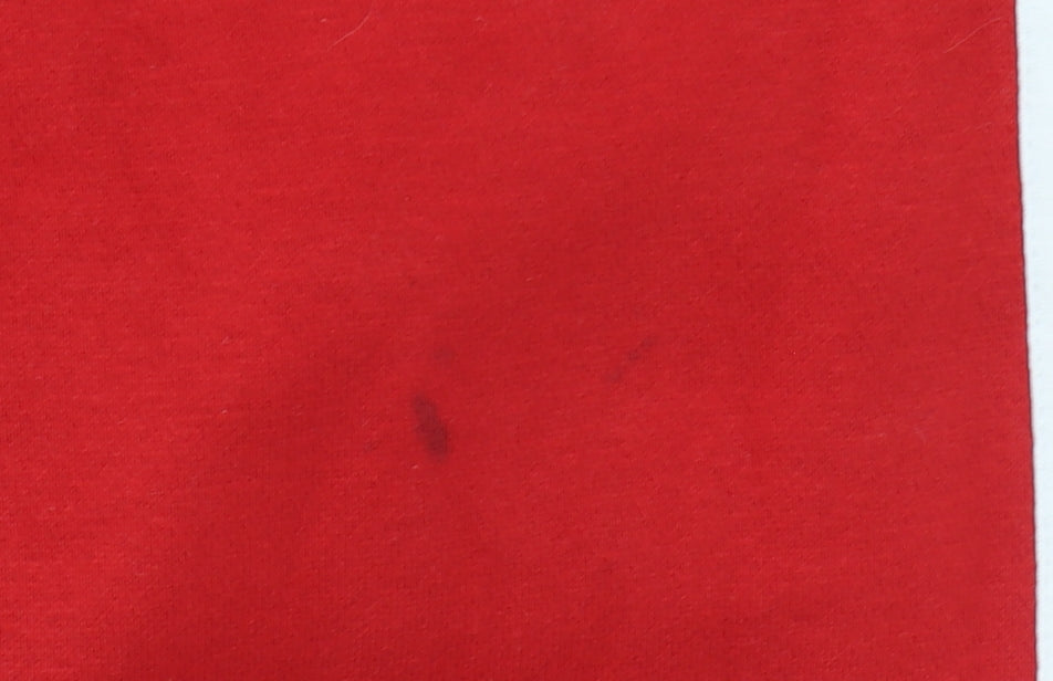 Adidas Men's Red Jogger Sweatpants Small Logo Striped Track Trousers