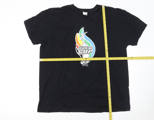 Gildan Men's Black World Cup Barcelona 2018 Short Sleeve T-Shirt XL