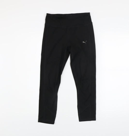 Puma Womens Black Size 8 DryCell Leggings Running Gym Activewear