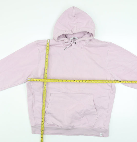 Next Women Pink Pullover Hoodie Size L Cotton Blend Casual