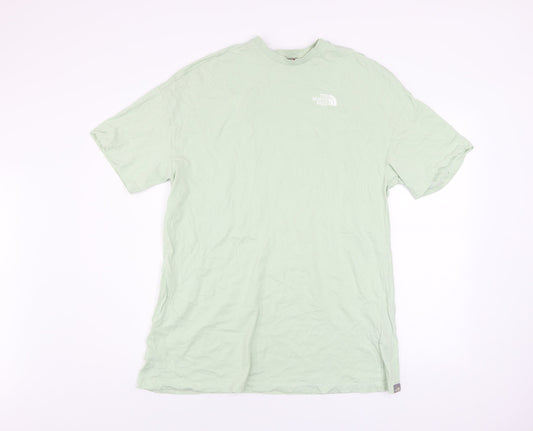 Womens UK Size XS The North Face Green 100% Cotton T-Shirt