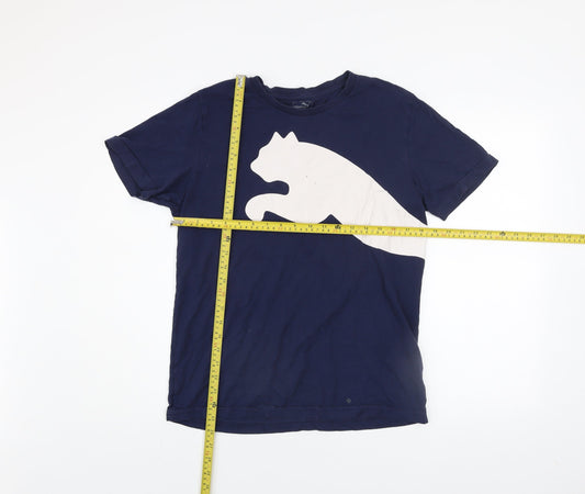 Mens UK Size M PUMA Blue Cotton T-Shirt