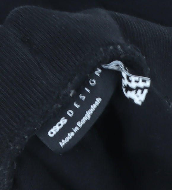 ASOS DESIGN Women's Black Jogger Trousers Size 12 Elastic Waist