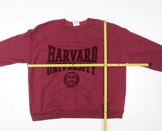 Harvard University Burgundy Women's XL Pullover Sweatshirt