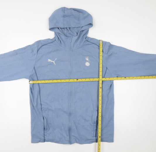 Womens UK L Regular PUMA Blue Full Zip Hoodie