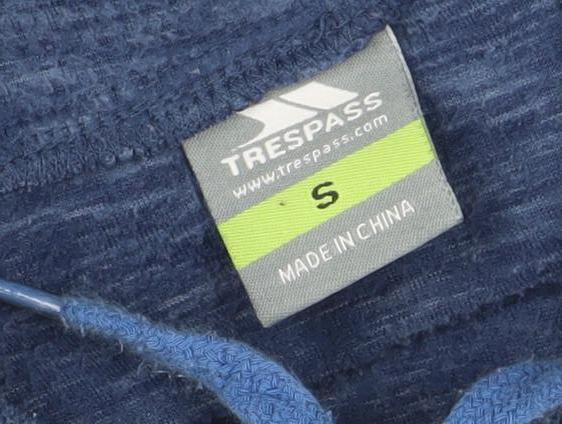 Mens UK S Regular Trespass Blue Pullover Hoodie