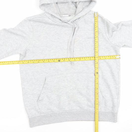 LA Gear Women's Grey Hoodie Size 12 Pullover Cotton Blend Hooded Sweatshirt