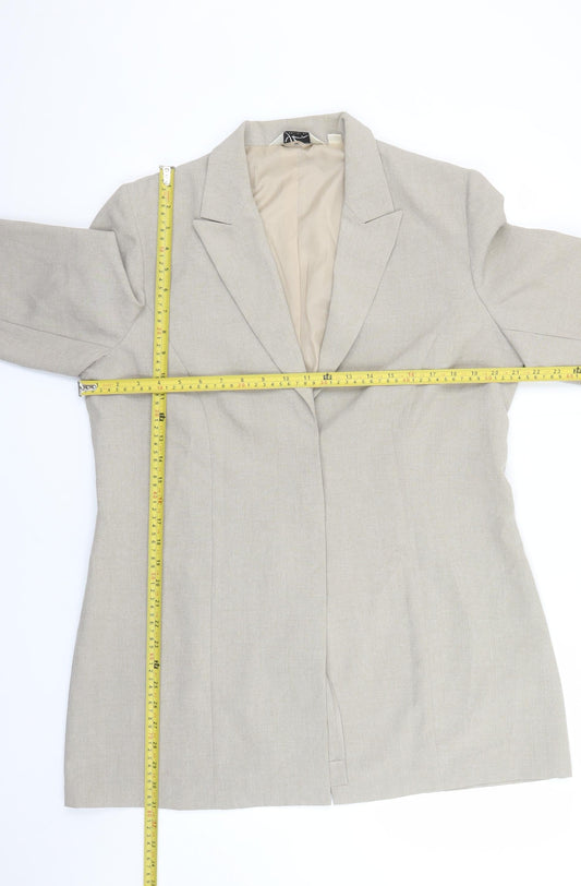 YTM Collection Women's Beige Blazer Jacket UK 16 Classic Lined Polyester