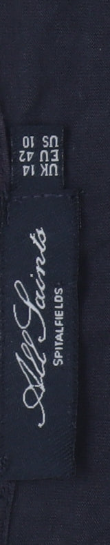 AllSaints Women's Black Sequin Tunic Top Size 14 Viscose Sleeveless