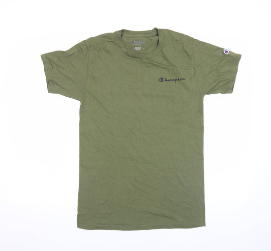 Mens UK Size S Champion Green Cotton T-Shirt