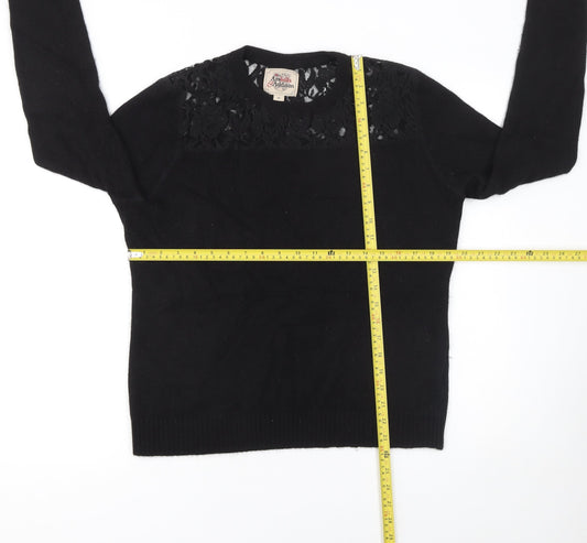 Arabella & Addison Women's Black Lace Knit Cardigan XL