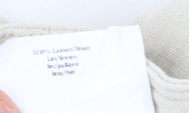 Atelier Gardeur Women's Beige Linen Chino Trousers Size 14