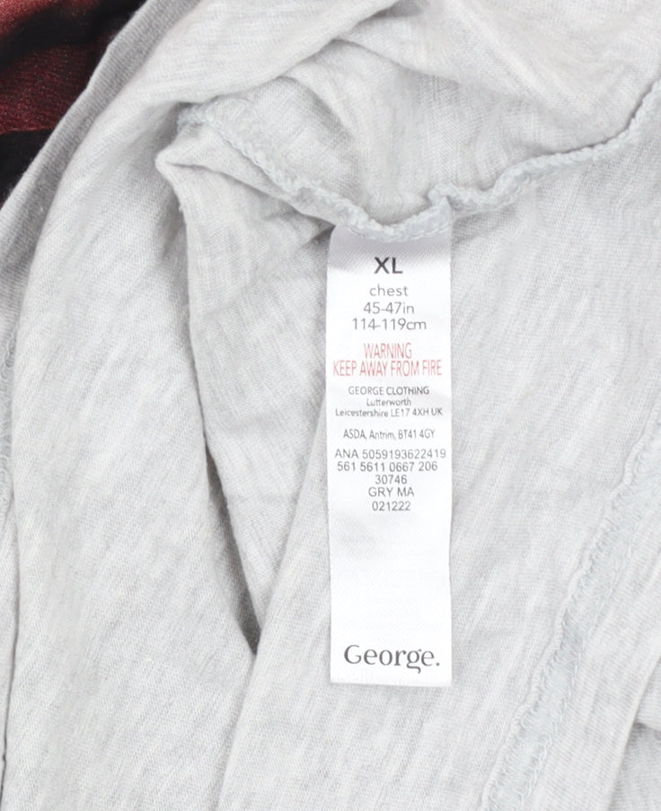 George Men’s Grey Fast & Furious Car Graphic Print T-Shirt XL Crew Neck