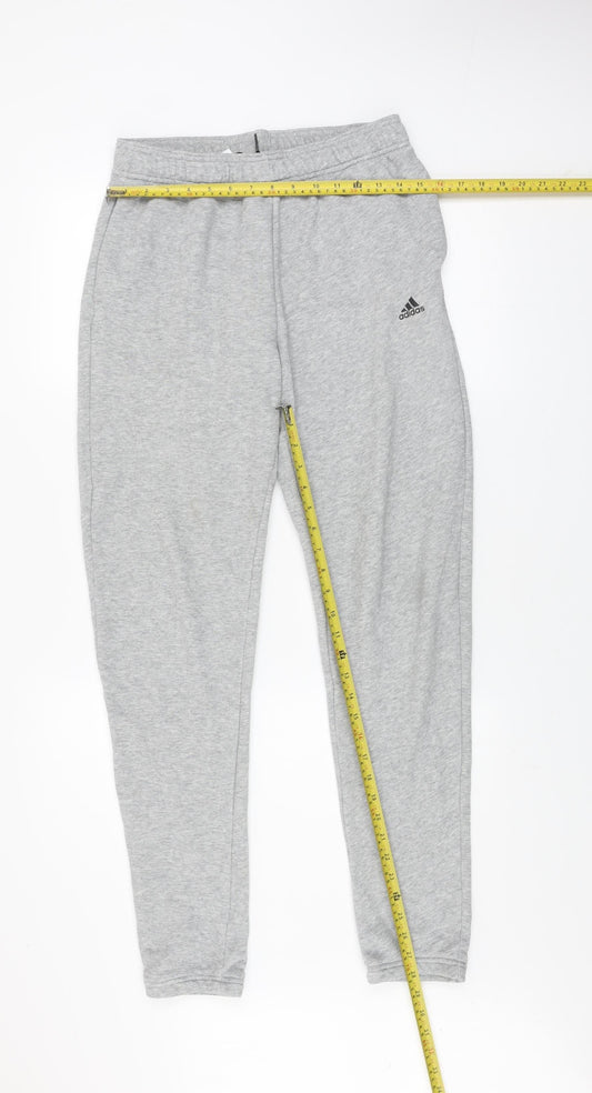Adidas Teens Grey XL Jogger Trousers Cotton Blend Activewear