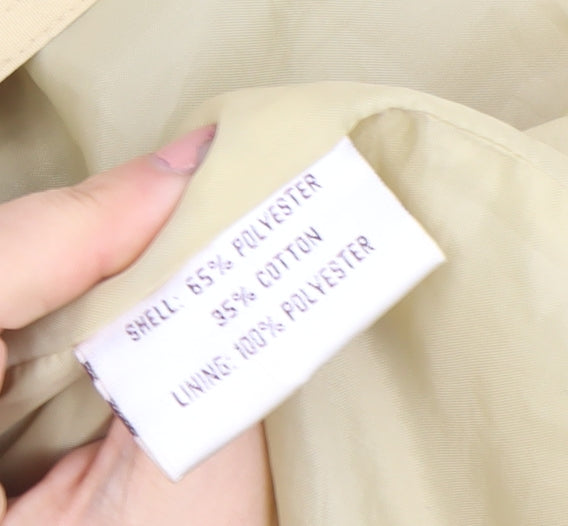 Compliments Women Beige Size 18 Mid-Length Classic Rain Coat