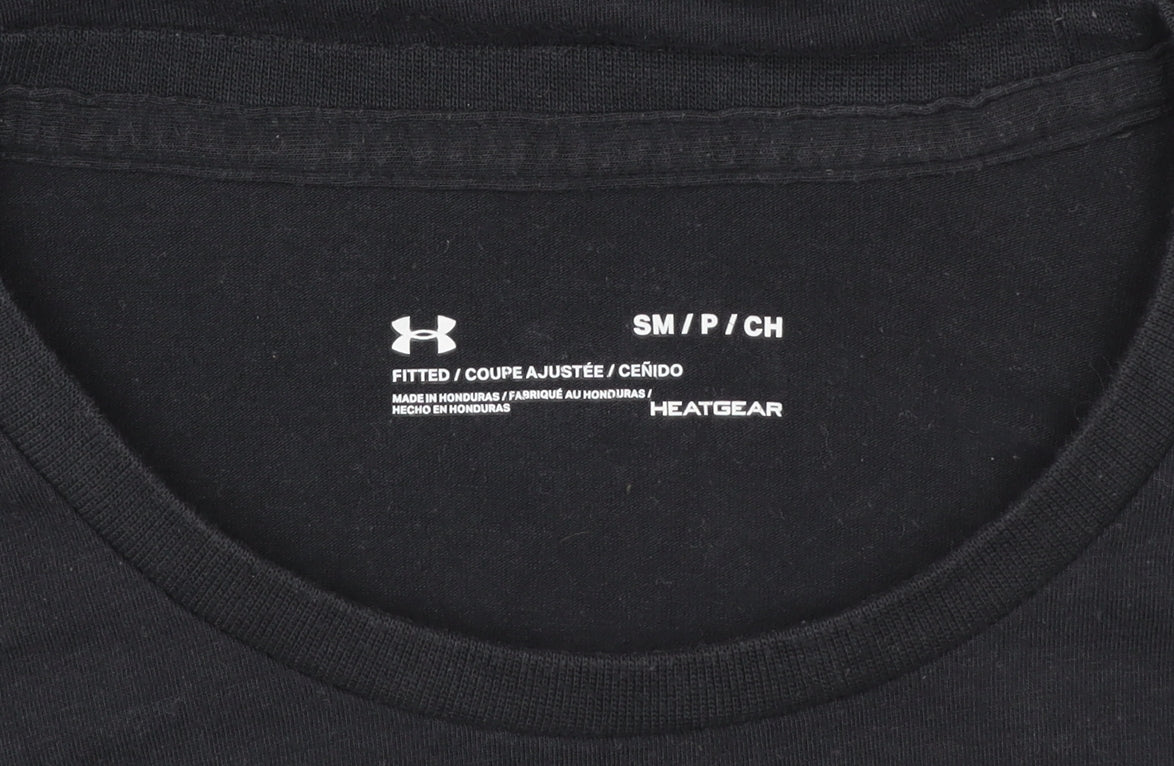 Mens UK Size S Under armour Black Cotton Blend T-Shirt