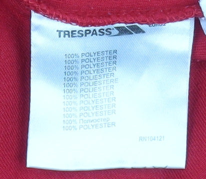 Mens UK XS Regular Trespass Red Pullover Sweatshirt