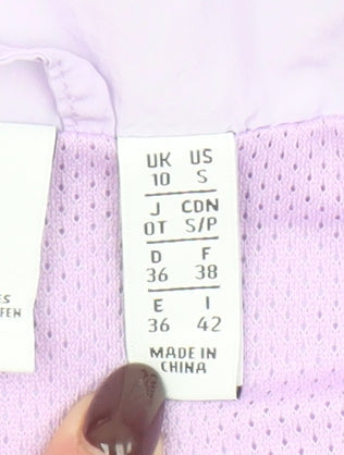 Womens UK Size 10 Regular adidas Purple Polyamide Jacket