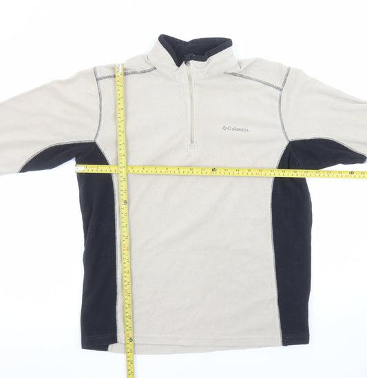 Columbia Men’s Beige Fleece 1/4 Zip Pullover Sweatshirt L