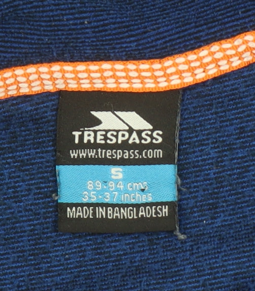 Mens UK S Regular Trespass Blue Pullover Sweatshirt