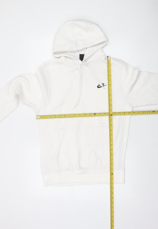 Mens UK S Regular Nike White Pullover Hoodie