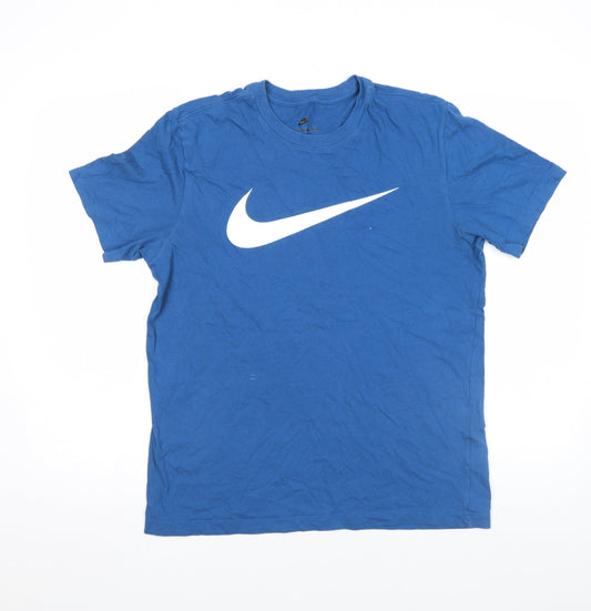 Mens UK Size M Nike Blue Cotton T-Shirt