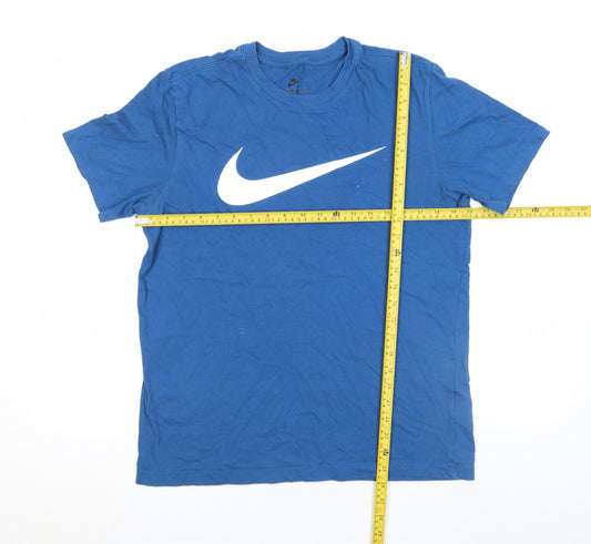 Mens UK Size M Nike Blue Cotton T-Shirt