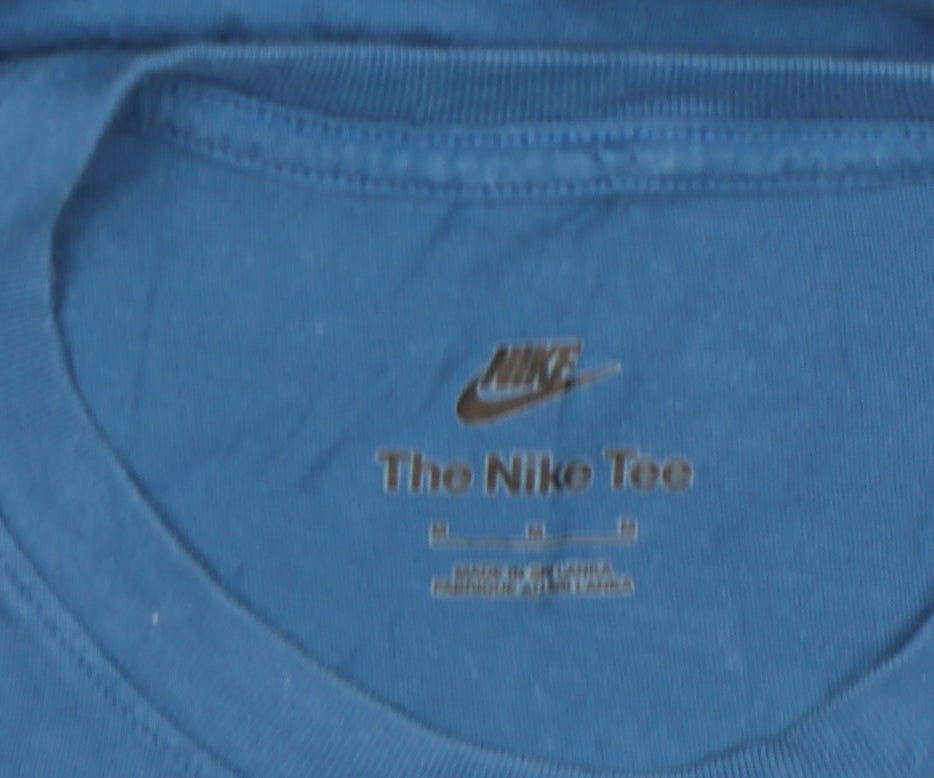 Mens UK Size M Nike Blue Cotton T-Shirt