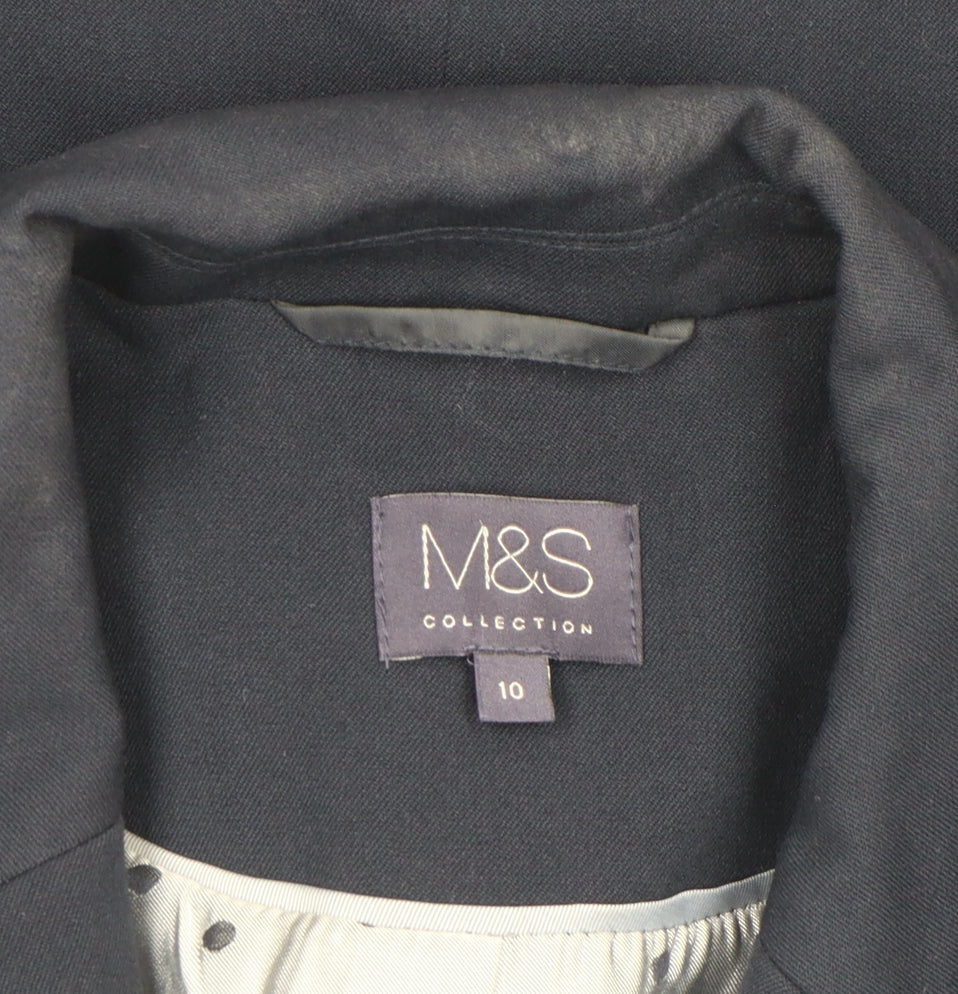 Marks and Spencer Women's Black Size 10 Classic Single-Breasted Blazer