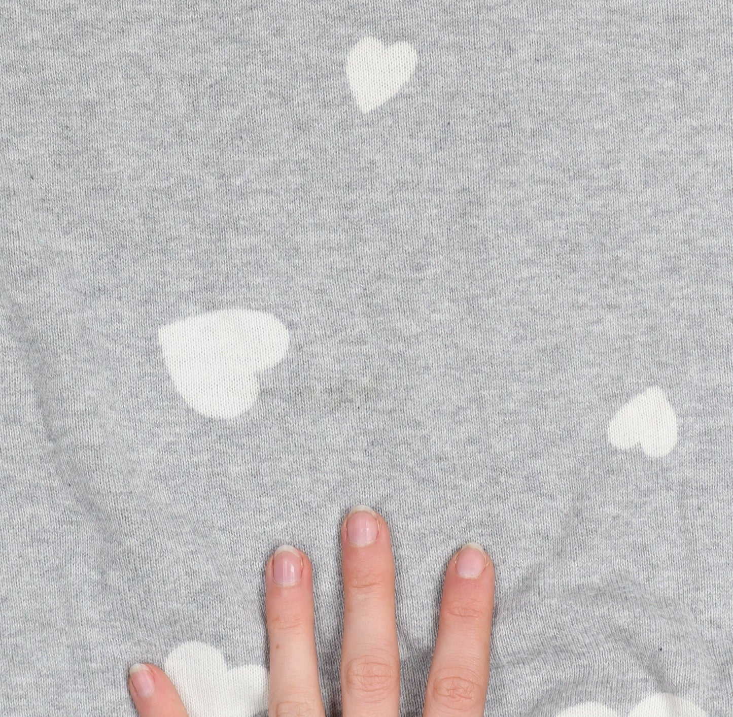 Marks and Spencer Womens Grey Heart Cotton Jumper Size L