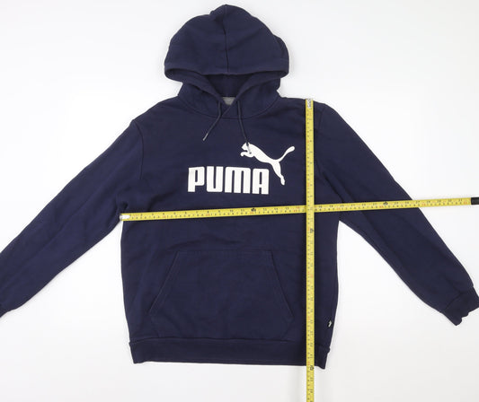 Womens UK S Regular PUMA Blue Pullover Hoodie