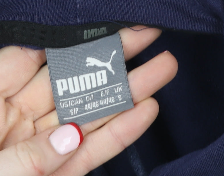 Womens UK S Regular PUMA Blue Pullover Hoodie